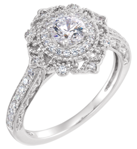 2018-millennial-engagement-trends-diamond-halo-vintage-ring-276x300